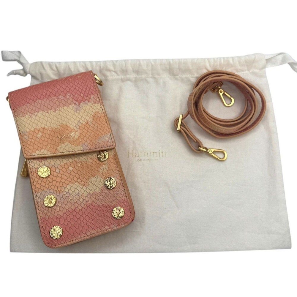 Hammitt 310 Pink Himalayan Snake Leather Crossbody Purse - Picture 12 of 15